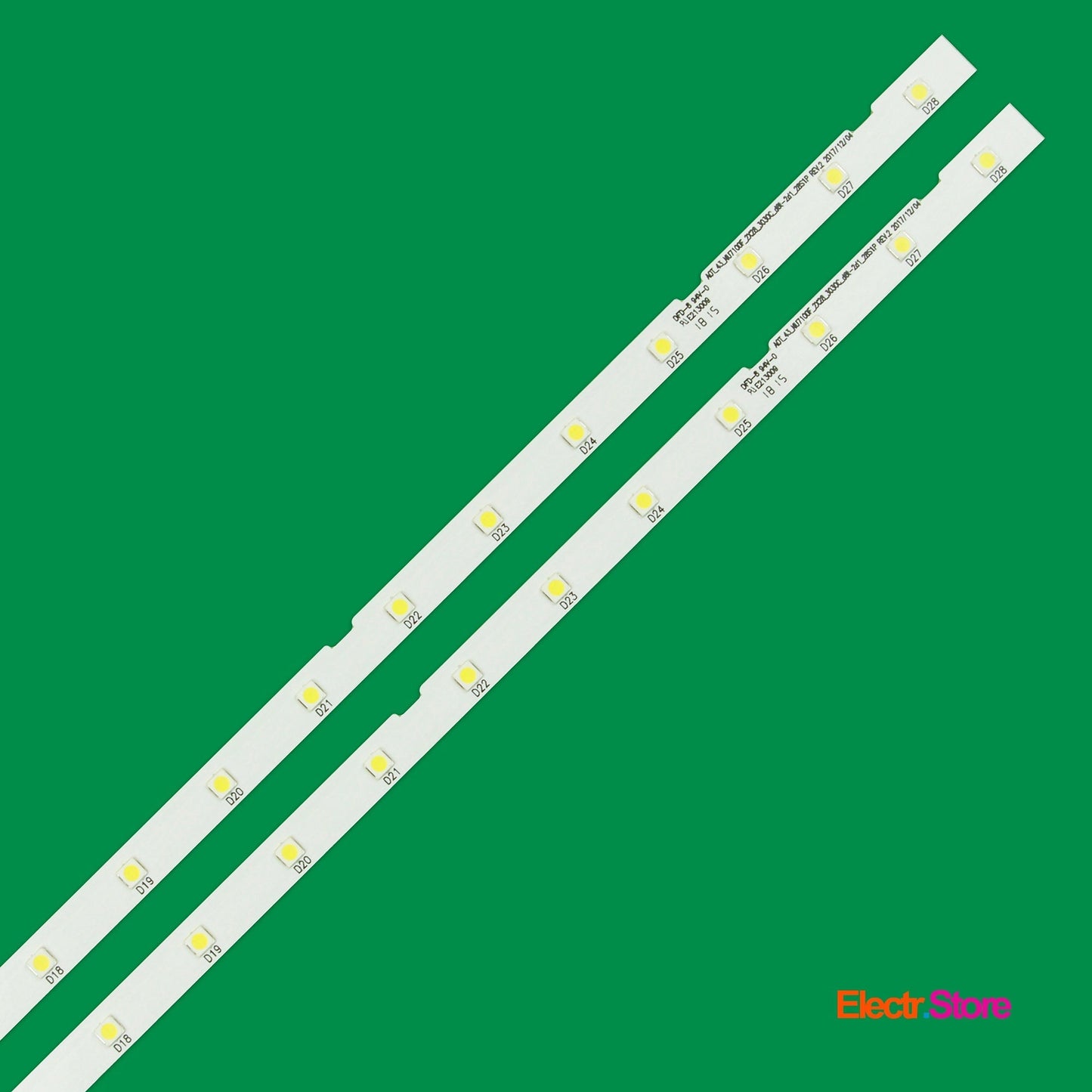 LED Backlight Strip Kits, AOT_43_NU7100F_2X28_3030C, BN96-45954A, V8N1-430SM0-R0, 2X28LED (2 pcs/kit), for TV 43" PANEL: CY-NN043HGAVBV, CY-NN043HGNVNH, CY-NN043HGHV1V, CY-NN043HGEV8V 43" AOT_43_NU7100F LED Backlights Samsung Electr.Store