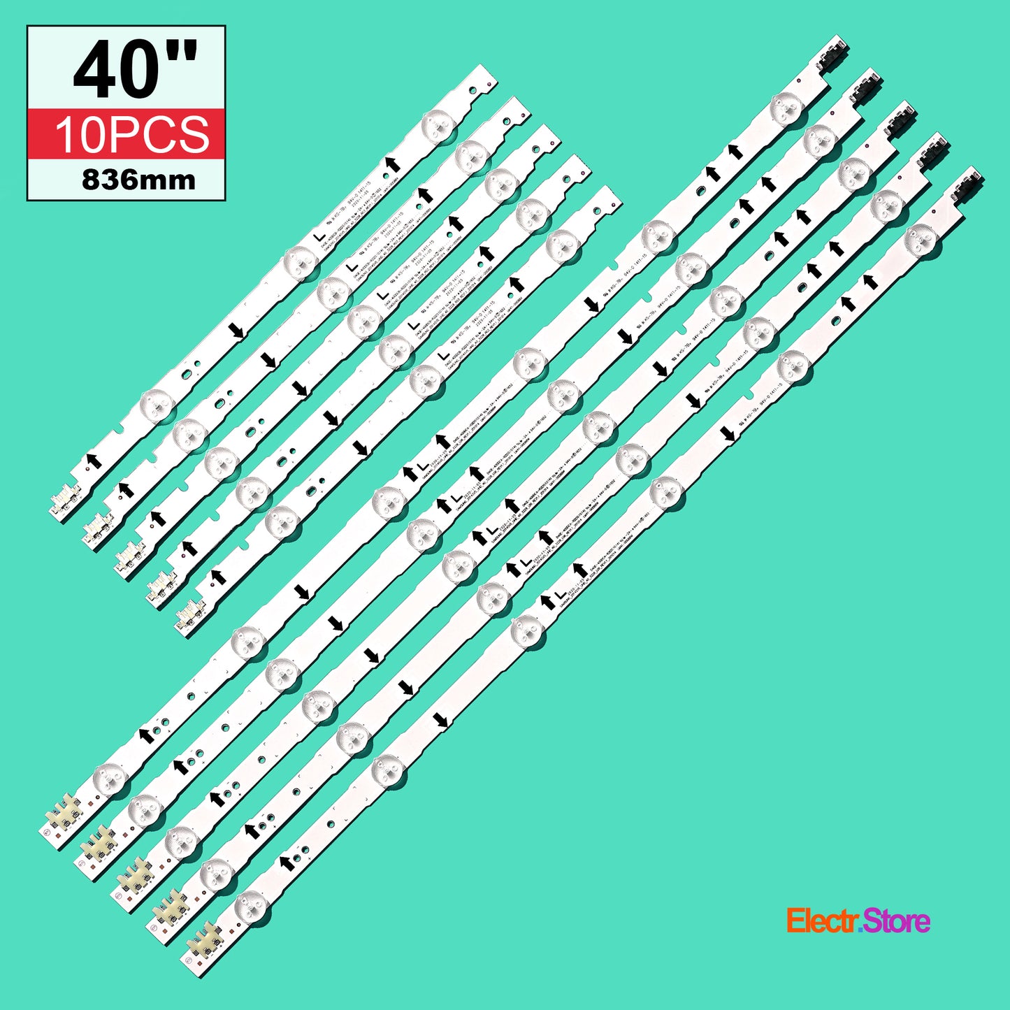 LED Backlight Strip Kits, 2014SVS_UHD_40_3228, BN96-30449A, BN96-30450A, D4GE-400DCA-R2, D4GE-400DCB-R2 (10 pcs/kit), for TV 40" SAMSUNG: UN40J6300, UE40H6500, UE40H6400, UE40H5000 2014SVS_UHD_40 40" D4GE-400DCA-R2 D4GE-400DCB-R2 LED Backlights Samsung Electr.Store