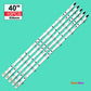 LED Backlight Strip Kits, 2014SVS_UHD_40_3228, BN96-30449A, BN96-30450A, D4GE-400DCA-R2, D4GE-400DCB-R2 (10 pcs/kit), for TV 40" SAMSUNG: UE40H5090, UE40H5100, LH40DBEPLGC, LH40DMEPLGC 2014SVS_UHD_40 40" D4GE-400DCA-R2 D4GE-400DCB-R2 LED Backlights Samsung Electr.Store