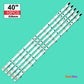 LED Backlight Strip Kits, 2014SVS_UHD_40_3228, BN96-30449A, BN96-30450A, D4GE-400DCA-R2, D4GE-400DCB-R2 (10 pcs/kit), for TV 40" SAMSUNG: UN40J5500, UE40H6470, UE40H6200, UE40H5070 2014SVS_UHD_40 40" D4GE-400DCA-R2 D4GE-400DCB-R2 LED Backlights Samsung Electr.Store