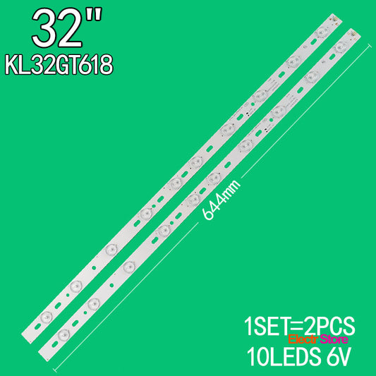 LED Backlight Strip Kits, KL32GT618-HY, 35017727 (2 pcs/kit), for TV 32" DNS: K32D619 32" 35017727 DNS KL32GT618 Konka LED Backlights Multi Others Supra Electr.Store