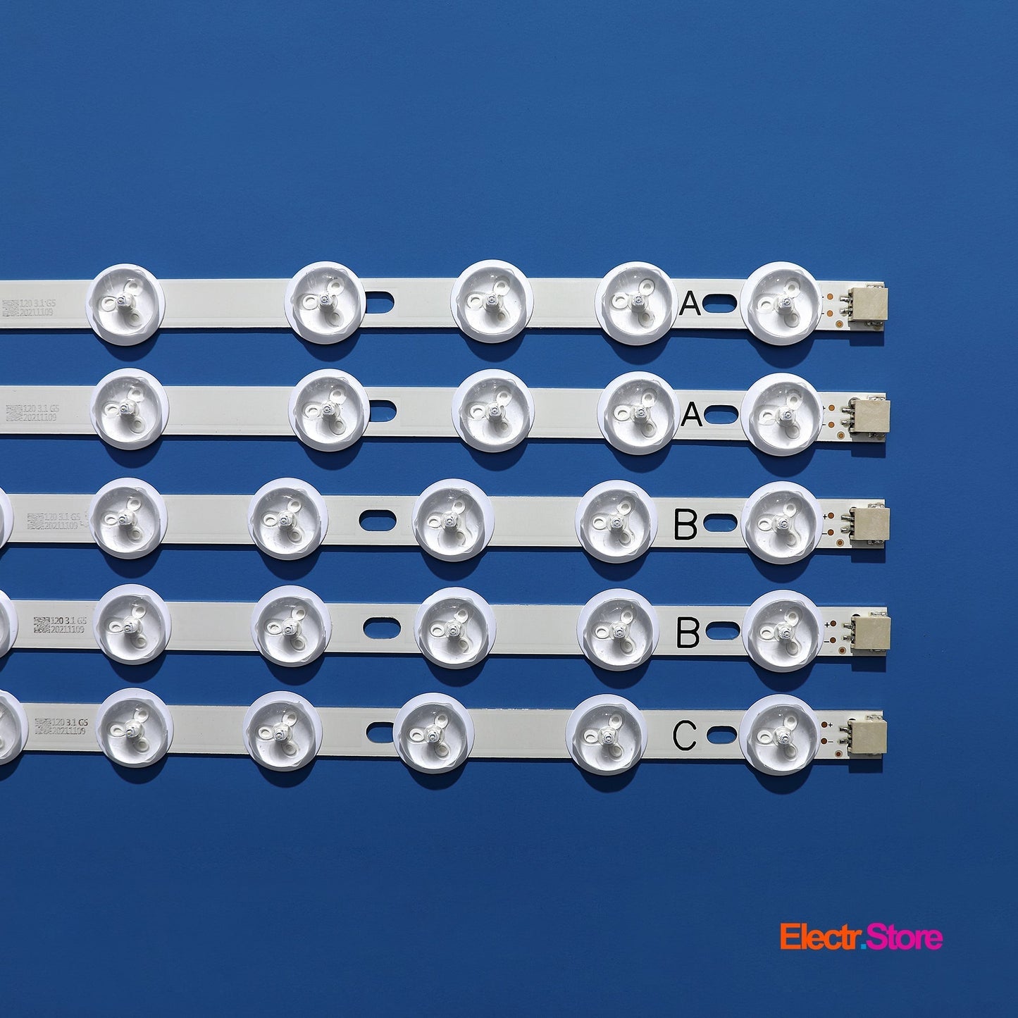LED Backlight Strip Kits, 40" NDV REV1.0 A/B/C (5 pcs/kit), for TV 39", 40" Telefunken: D39F185N3C, D40F182C3C 39"40" 40" NDV Funai Hyundai JVC LED Backlights ORION PHILIPS Sharp Telefunken Toshiba Electr.Store