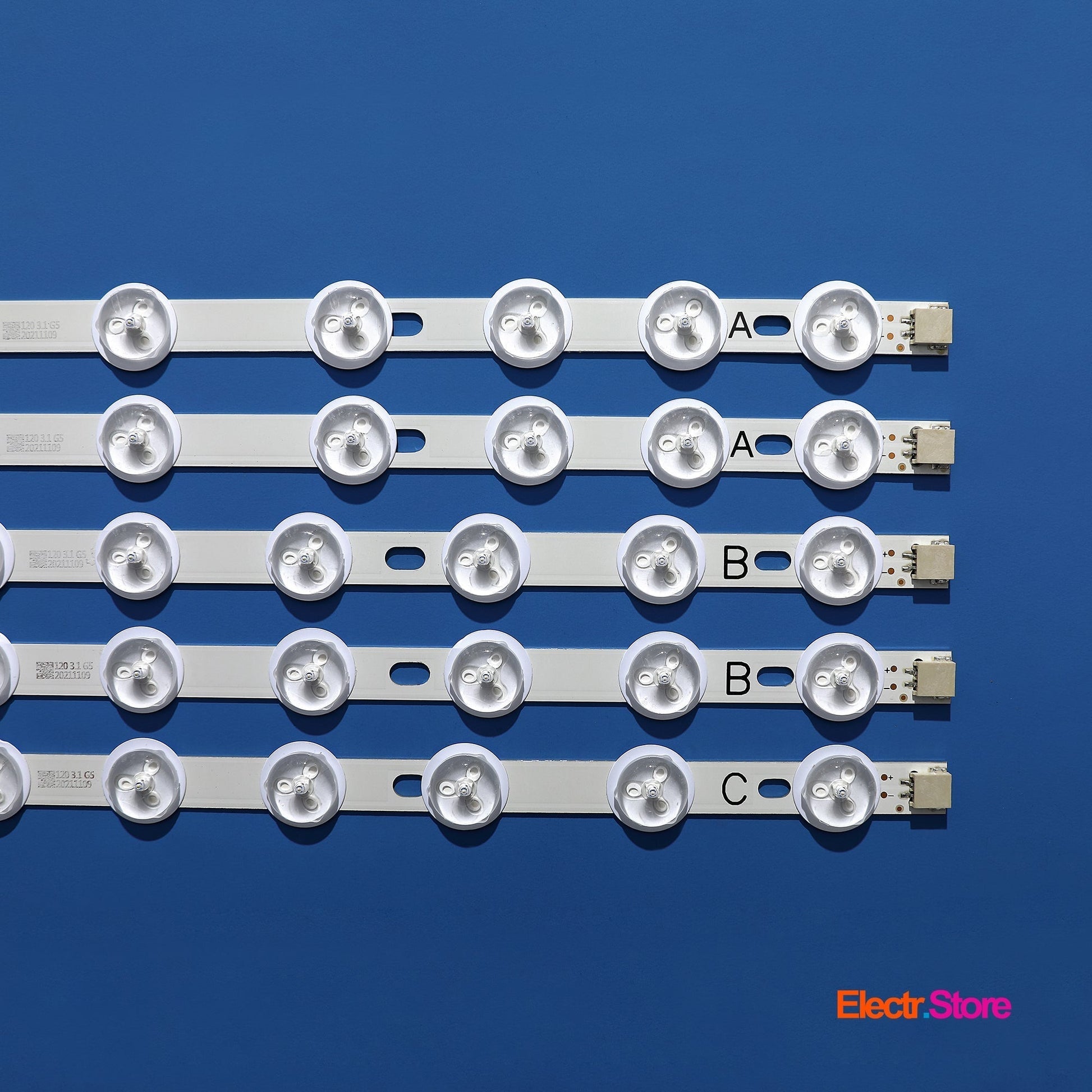 LED Backlight Strip Kits, 40" NDV REV1.0 A/B/C (5 pcs/kit), for TV 39", 40" Telefunken: D39F185N3C, D40F182C3C 39"40" 40" NDV Funai Hyundai JVC LED Backlights ORION PHILIPS Sharp Telefunken Toshiba Electr.Store