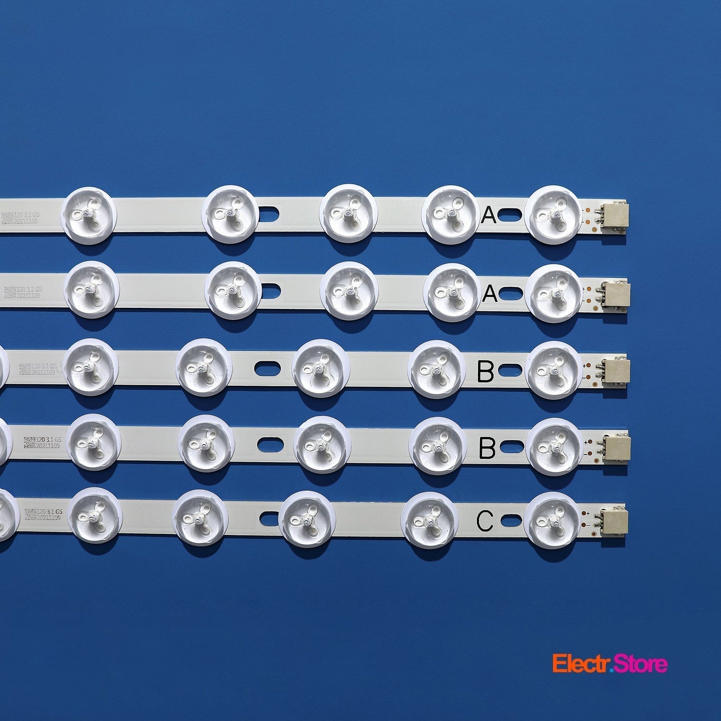 LED Backlight Strip Kits, 40" NDV REV1.0 A/B/C (5 pcs/kit), for TV 39", 40" TOSHIBA: 40L1333DG, 40L3453DB 39"40" 40" NDV Funai Hyundai JVC LED Backlights ORION PHILIPS Sharp Telefunken Toshiba Electr.Store