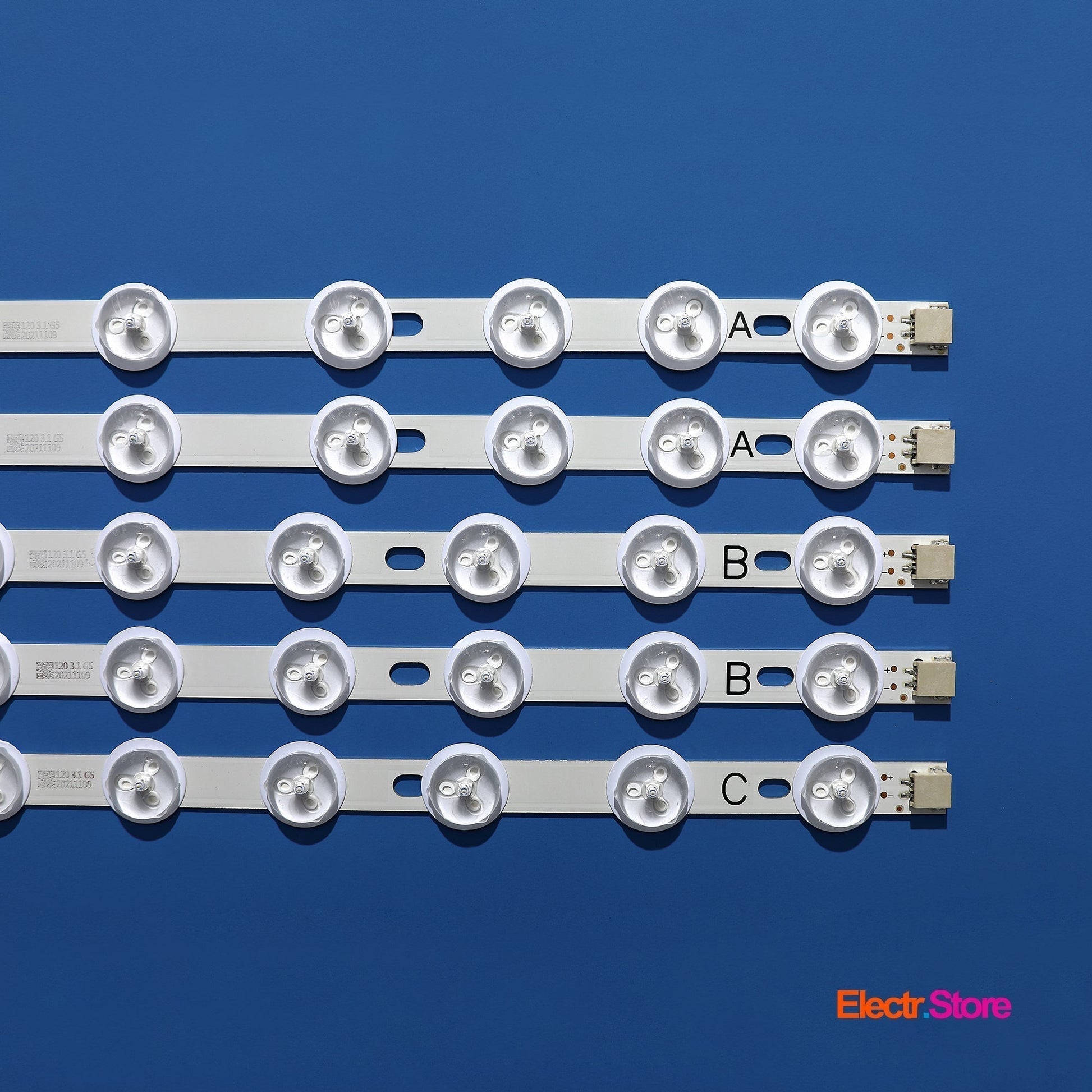 LED Backlight Strip Kits, 40" NDV REV1.0 A/B/C (5 pcs/kit), for TV 39", 40" JVC: LT-40TW51J 39"40" 40" NDV Funai Hyundai JVC LED Backlights ORION PHILIPS Sharp Telefunken Toshiba Electr.Store
