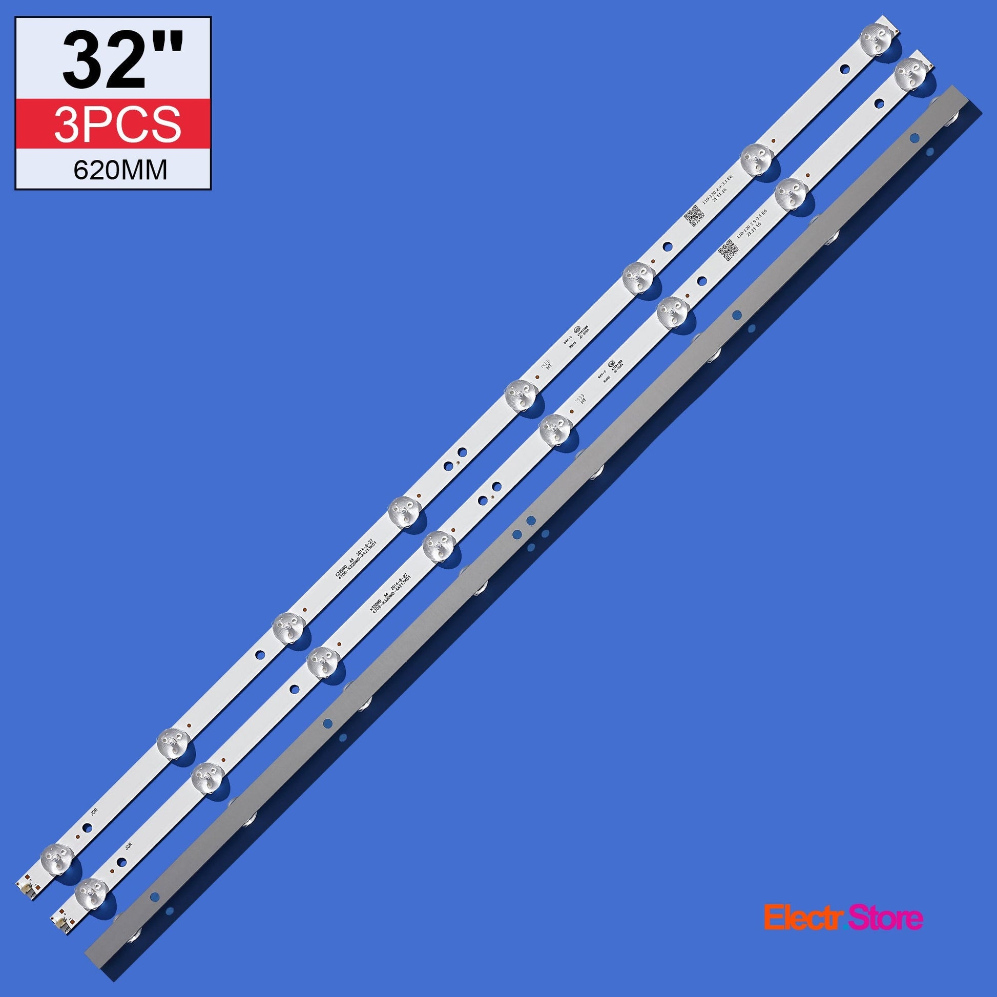 LED Backlight Strip Kits, 4708-K320WD-A4213K01, K320WD A4 (3 pcs/kit), for TV 32" Philips: 32PFL3045/T3, 32PHT4001 32" 4708-K320WD-A4213K01 K320WD A4 LED Backlights PHILIPS TCL Electr.Store