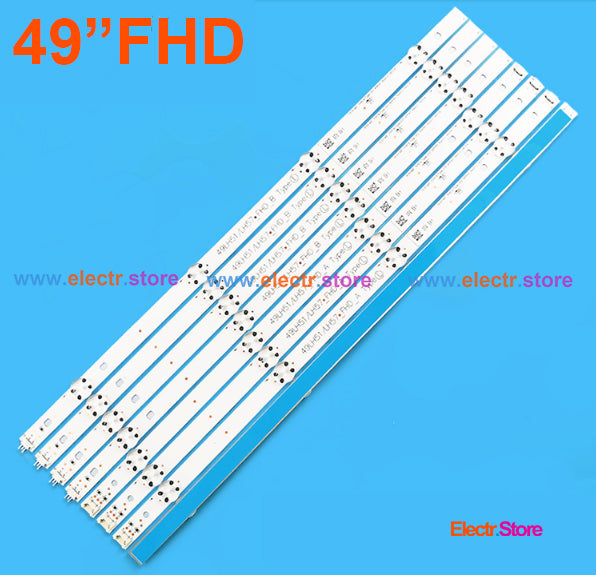 LED Backlight Strip Kits, LG Innotek 15.5Y 49"_FHD, 49LH51/LH57_FHD (8 pcs/kit), for TV 49" LG: 49LH510V, 49LH5100 49" 49"_FHD 49LH51 LED Backlights LG LH57 Electr.Store