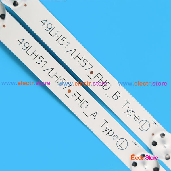 LED Backlight Strip Kits, LG Innotek 15.5Y 49"_FHD, 49LH51/LH57_FHD (8 pcs/kit), for TV 49" LG: 49LH510V, 49LH5100 49" 49"_FHD 49LH51 LED Backlights LG LH57 Electr.Store