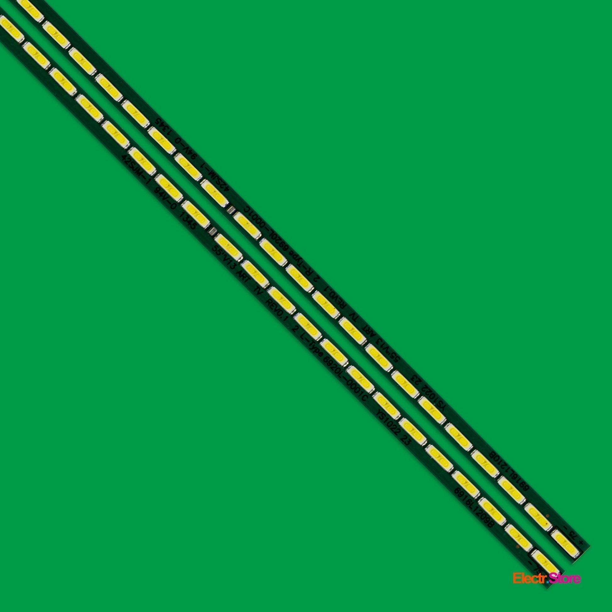 LED Backlight Strip Kits, 55" V13 ART TV, 6916L-1209B, 6916L-1210B, 2X75LED (2 pcs/kit), for TV 55" LG: 55LA7400, 55LA7900 55" 55" V13 ART 6916L1209B 6916L1210B LED Backlights LG Multi PANASONIC PHILIPS Electr.Store