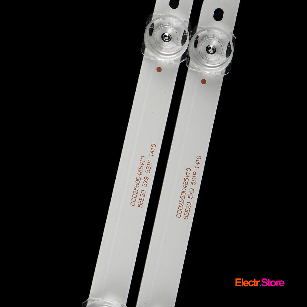 LED Backlight Strip Kits, CC02550D485V10, 55E20_5X9_5S1P_1410 (9 pcs/kit), for TV 55" Konka: LED55UA8100, LED55K1100A, U55W, K55S 55" Baird Konka LED Backlights Qantec Electr.Store