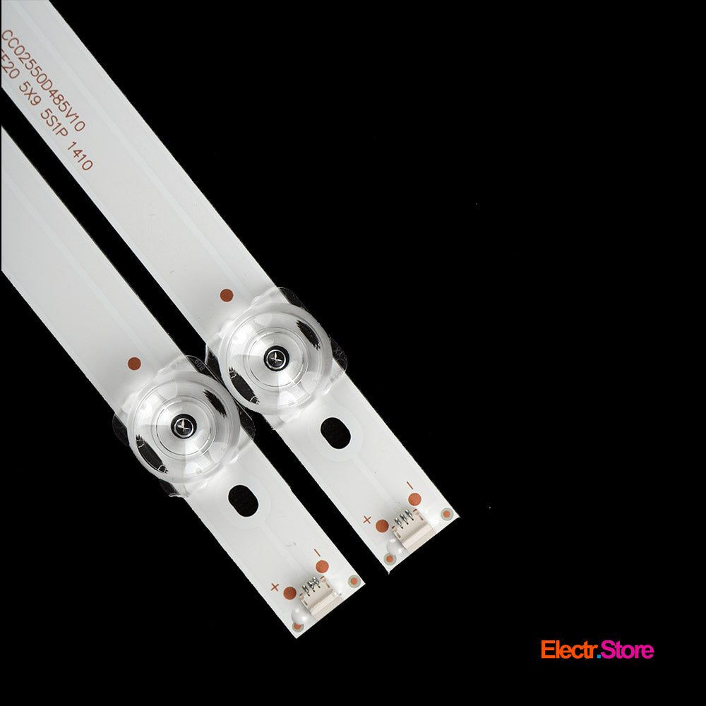 LED Backlight Strip Kits, CC02550D485V10, 55E20_5X9_5S1P_1410 (9 pcs/kit), for TV 55" Qantec: QT55I90IDLEDNC 55" Baird Konka LED Backlights Qantec Electr.Store