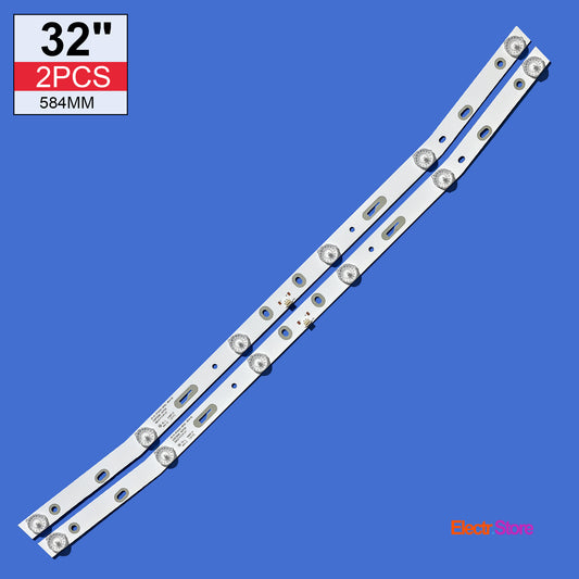LED Backlight Strip Kits, JS-D-JP3220-061EC, E32F2000, MS-L1084 (2 pcs/kit), for TV 32" 32" Akai E32F2000 JS-D-JP3220-061EC LED Backlights Nordmende ROWA Electr.Store