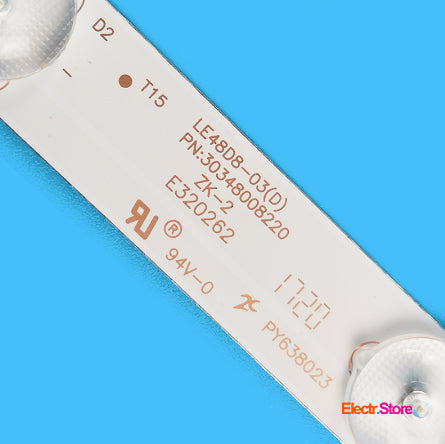 LED Backlight Strip Kits, LE48D8-03(D), 30348008220, LED48D08-ZC21AG-01 (10 pcs/kit), for TV 48" 30348008220 48" Haier Hitachi JVC Kruger&Matz LE48D8-03(D) LED Backlights Electr.Store