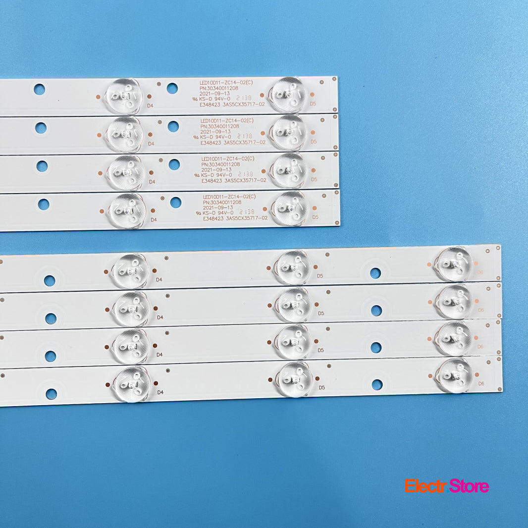 LED Backlight Strip Kits, LED40D11-ZC14-01/02, 30340011207/08 (8 pcs/kit), for TV 40" Haier: LE40F3000W, D40MF7090 40" Haier LED Backlights LED40D11-ZC14-01 LED40D11-ZC14-02 TCL Electr.Store