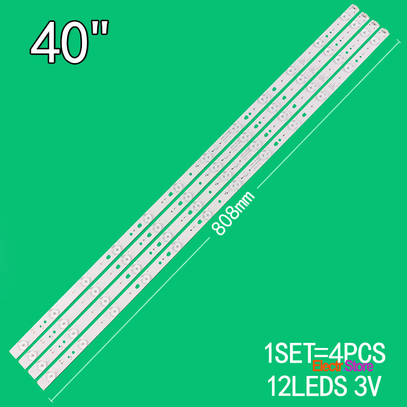 LED Backlight Strip Kits, LED40D12-02/03(A), 30340012205 (4 pcs/kit), for TV 40" 30340012205 40" Haier Kruger&Matz LED Backlights LED40D12-02/03(A) TCL Electr.Store