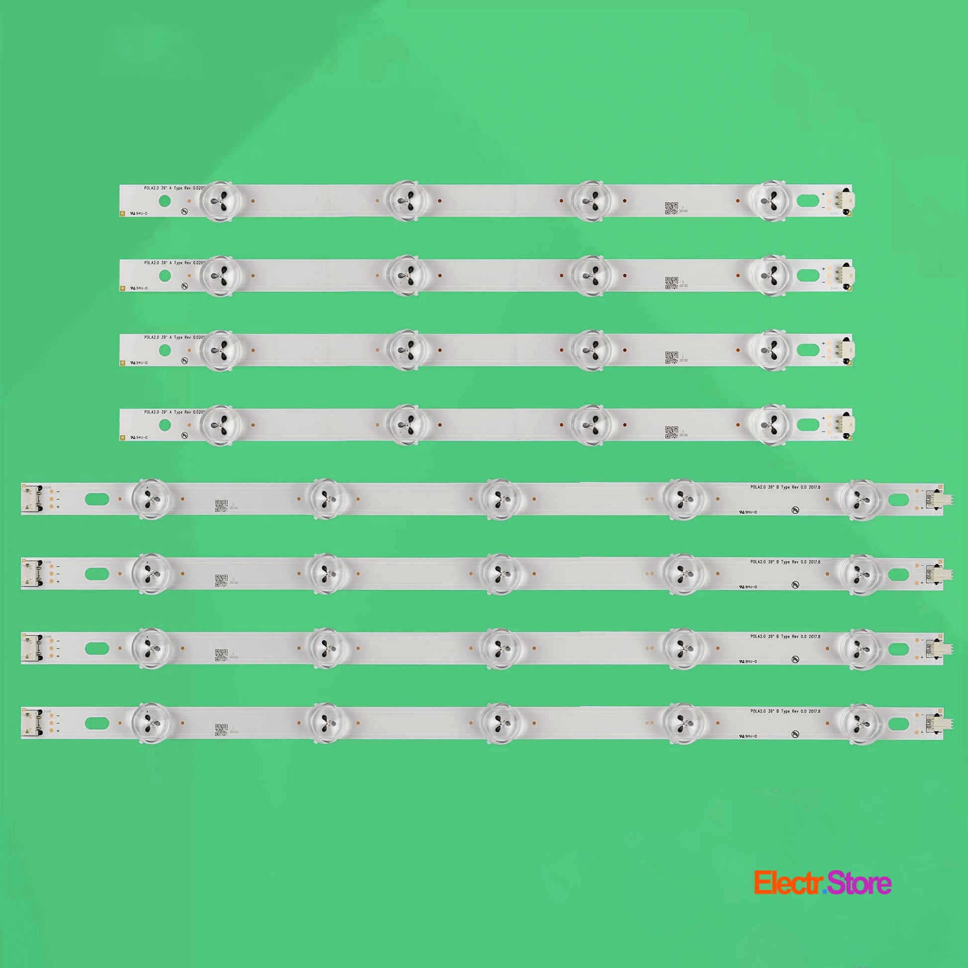 LED Backlight Strip Kits, POLA2.0 39"_A/B-Type (8 pcs/kit), for TV 39" 39" LED Backlights LG POLA2.0 39" Electr.Store