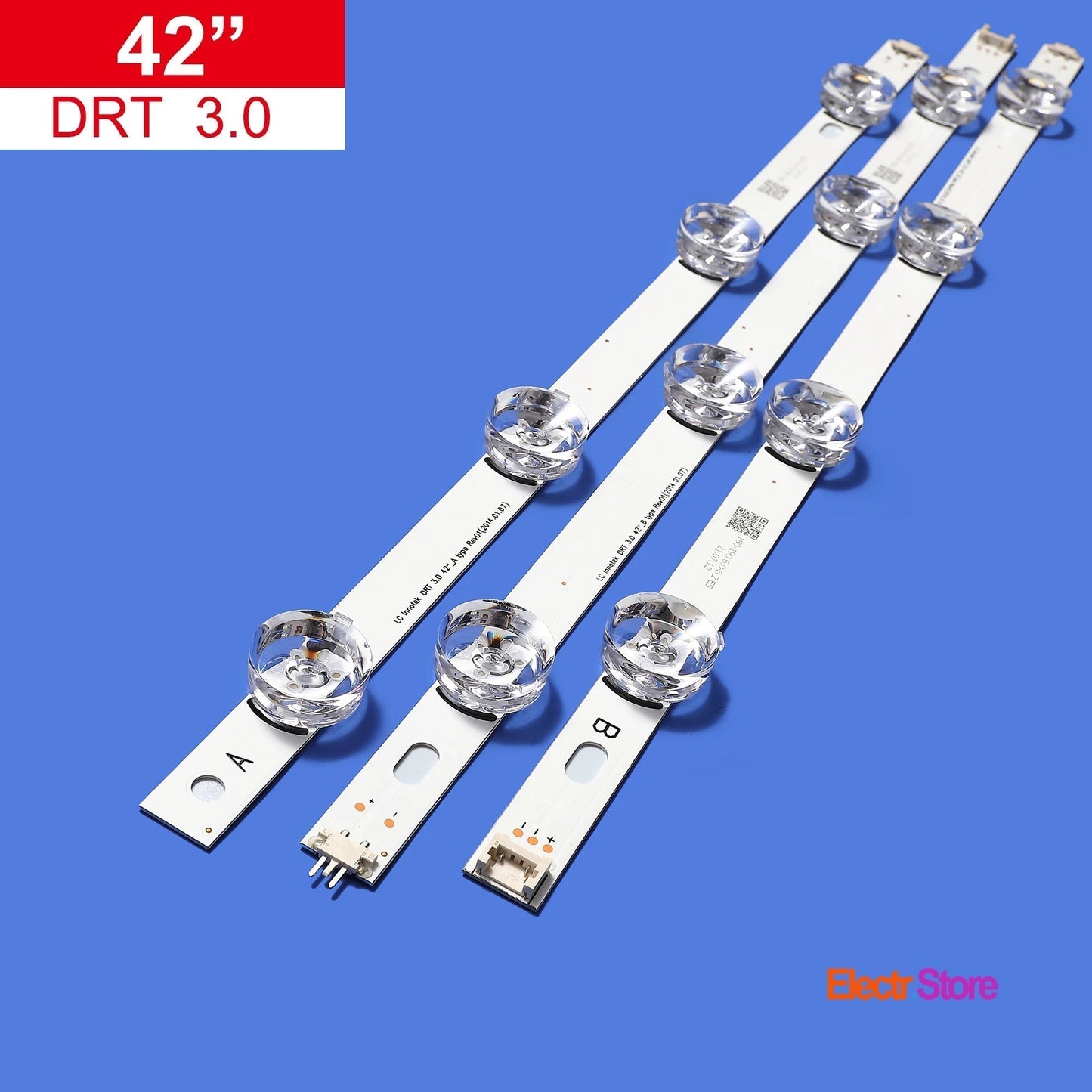 LED Backlight Strip Kits, LG Innotek DRT 3.0 42"_A/B-Type Rev0.1, AGF78402101, 6916L-1956A/6916L-1957A (8 pcs/kit), for TV 42" LG: 42LB5610, 42LF5610, 42LF5800 42" DRT 3.0 DRT 3.0 42" LED Backlights LG Electr.Store