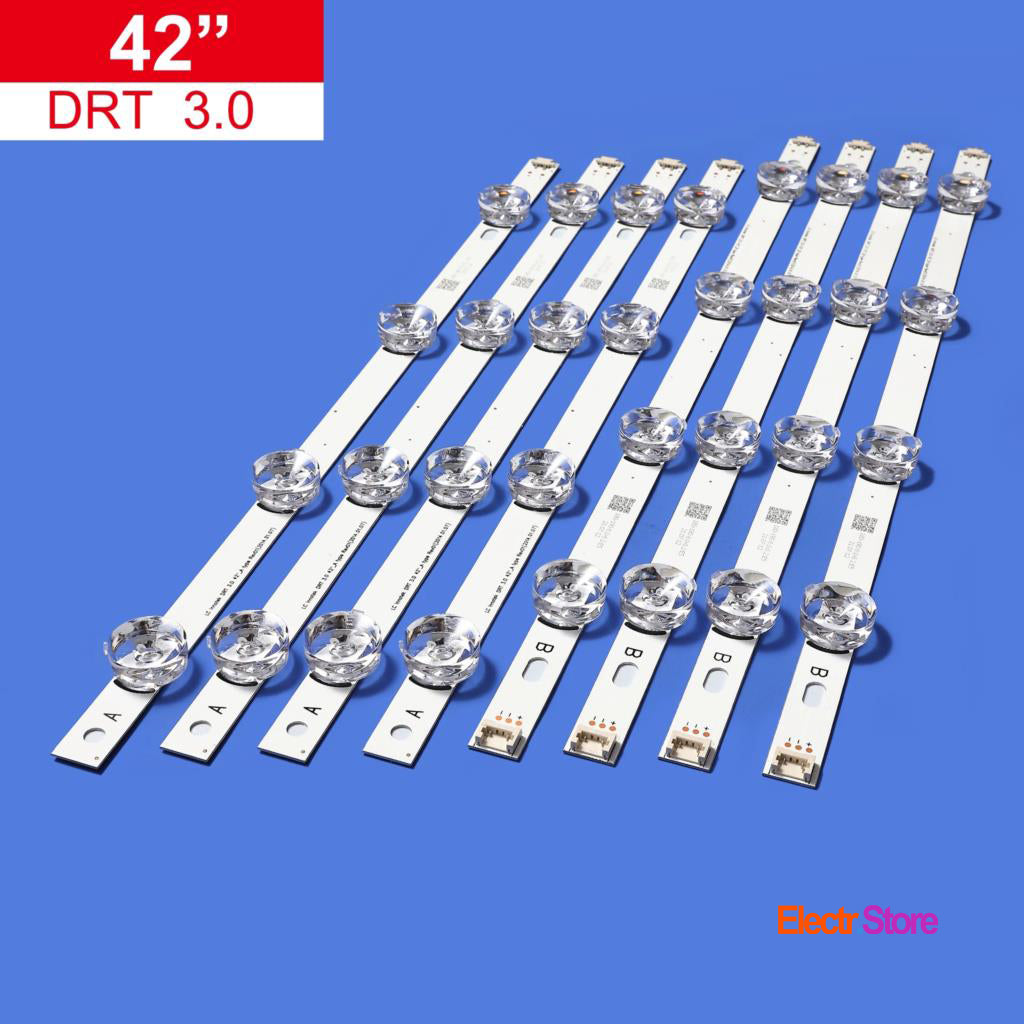 LED Backlight Strip Kits, LG Innotek DRT 3.0 42"_A/B-Type Rev0.1, AGF78402101, 6916L-1956A/6916L-1957A (8 pcs/kit), for TV 42" LG: 42LB5610, 42LF5610, 42LF5800 42" DRT 3.0 DRT 3.0 42" LED Backlights LG Electr.Store