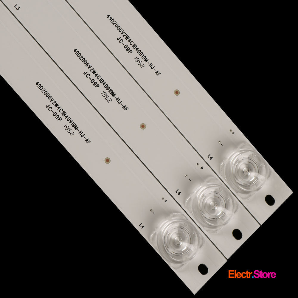 LED Backlight Strip Kits, MS-L2006 V1, 49MD2008H8, 49D2006V2W4C1B40919M-HJ-AF, CC02500D410V07, 8X49LED (8 pcs/kit), for TV 50" Philips: 50M2PLUS 49D2006V2W4C1B40919M-HJ-AF 49MD2008H8 50" AMCV Amoi Baird Dexp LED Backlights LG MS-L2006 V1 No Brand PHILIPS Starwind Electr.Store