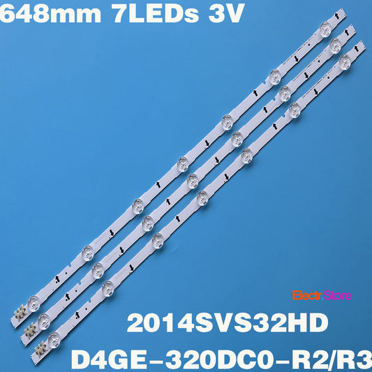LED Backlight Strip Kits, 2014SVS32HD, D4GE-320DC0-R2, D4GE-320DC0-R3 (3pcs/kit), for TV 32" PANEL: CY-HH032AGLV2H, CY-HH032AGLV4H, CY-HH032AGS-R1, T320HVF05.1 32" D4GE-320DC0-R2 LED Backlights Samsung Electr.Store
