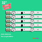 LED Backlight Strip Kits, 2013SVS32F, 2013SVS32H, BN96-28489A, BN96-25300A, BN96-25299A, D2GE-320SC0-R3 (5 pcs/kit), for TV 32" SAMSUNG: UE32F5070, UE32F6270, UE32F4570, UE32F5300 32" D2GE-320SC0-R3 LED Backlights Samsung Electr.Store