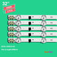 LED Backlight Strip Kits, 2013SVS32F, 2013SVS32H, BN96-28489A, BN96-25300A, BN96-25299A, D2GE-320SC0-R3 (5 pcs/kit), for TV 32" SAMSUNG: UE32F5500, UE32F5570, UE32F5000, UE32F4000 32" D2GE-320SC0-R3 LED Backlights Samsung Electr.Store
