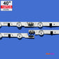 LED Backlight Strip Kits, 2013SVS40F, D2GE-400SCA-R3/D2GE-400SCB-R3, BN96-25304A/BN96-25305A (14 pc/kit), for TV 40" 40" D2GE-400SCA-R3 D2GE-400SCB-R3 LED Backlights Samsung Electr.Store