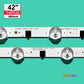 LED Backlight Strip Kits, D2GE-420SCA-R3/D2GE-420SCB-R3,2013SVS42F_L_9/R_5_Rev1.8 130103, BN96-25306A/BN96-25307A (14 pcs/kit), for TV 42" 2013SVS42F 42" LED Backlights Samsung Electr.Store