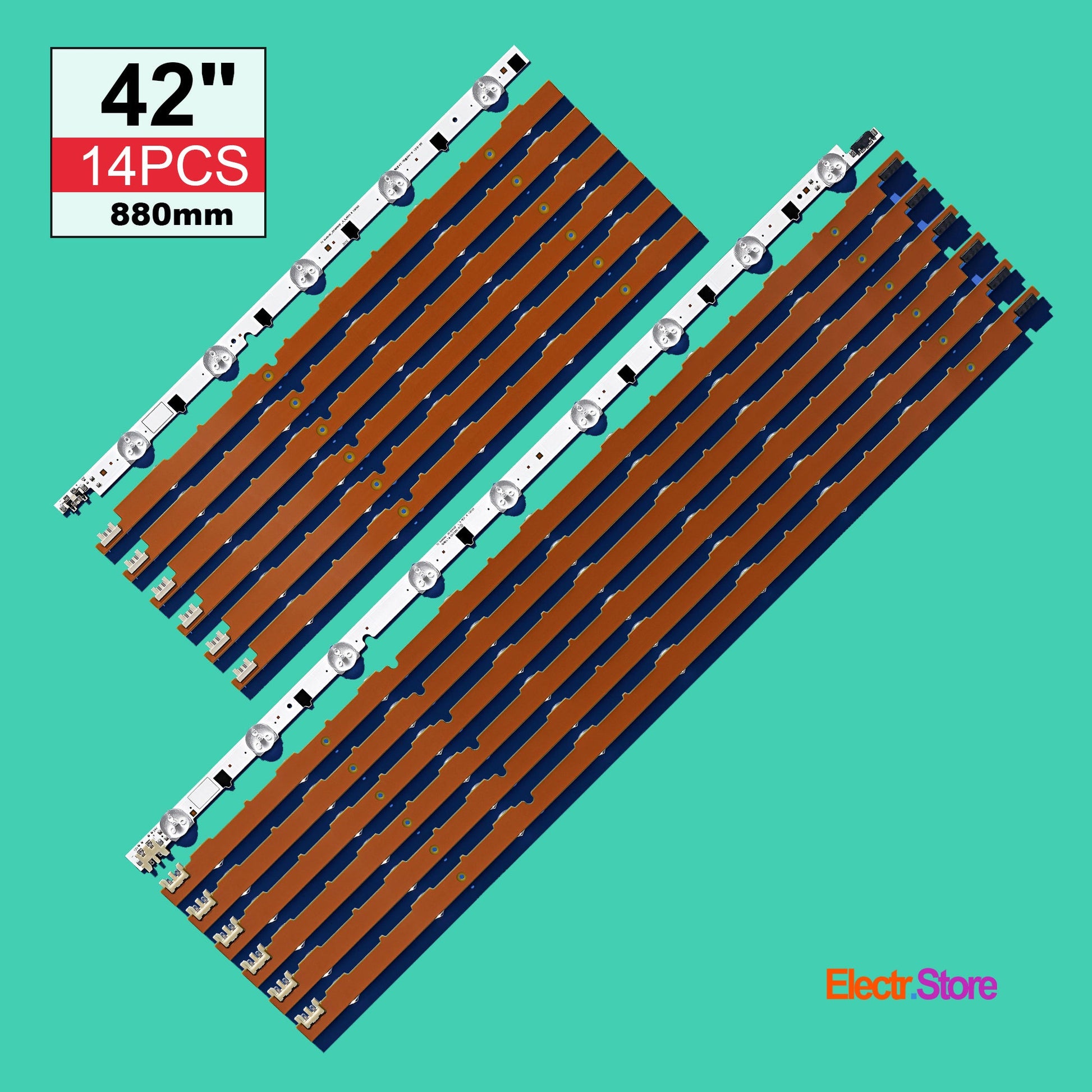 LED Backlight Strip Kits, D2GE-420SCA-R3/D2GE-420SCB-R3,2013SVS42F_L_9/R_5_Rev1.8 130103, BN96-25306A/BN96-25307A (14 pcs/kit), for TV 42" PANEL: HF420BGA-B1, CY-HF420BGAV1H 2013SVS42F 42" LED Backlights Samsung Electr.Store