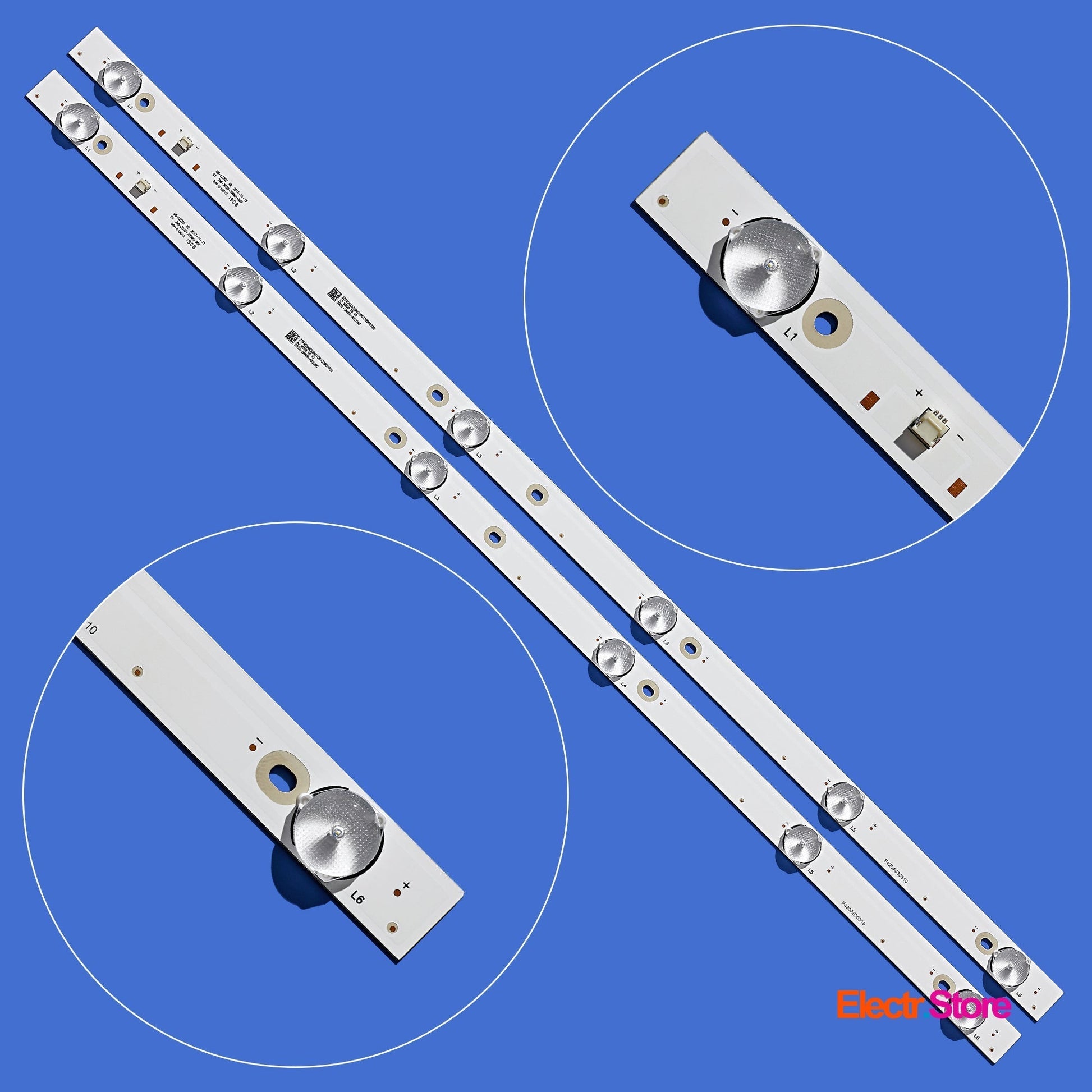 LED Backlight Strip Kits, 8D32-DNWR-A3206C, JL.D32061330-081AS-M, MS-L2202 V2 (2 pcs/kit), for TV 32" PHILIPS: 32PHH4109 32PFL3188 32" 8D32-DNWR-A3206C Arielli LED Backlights MS-L2202 V2 PHILIPS Electr.Store