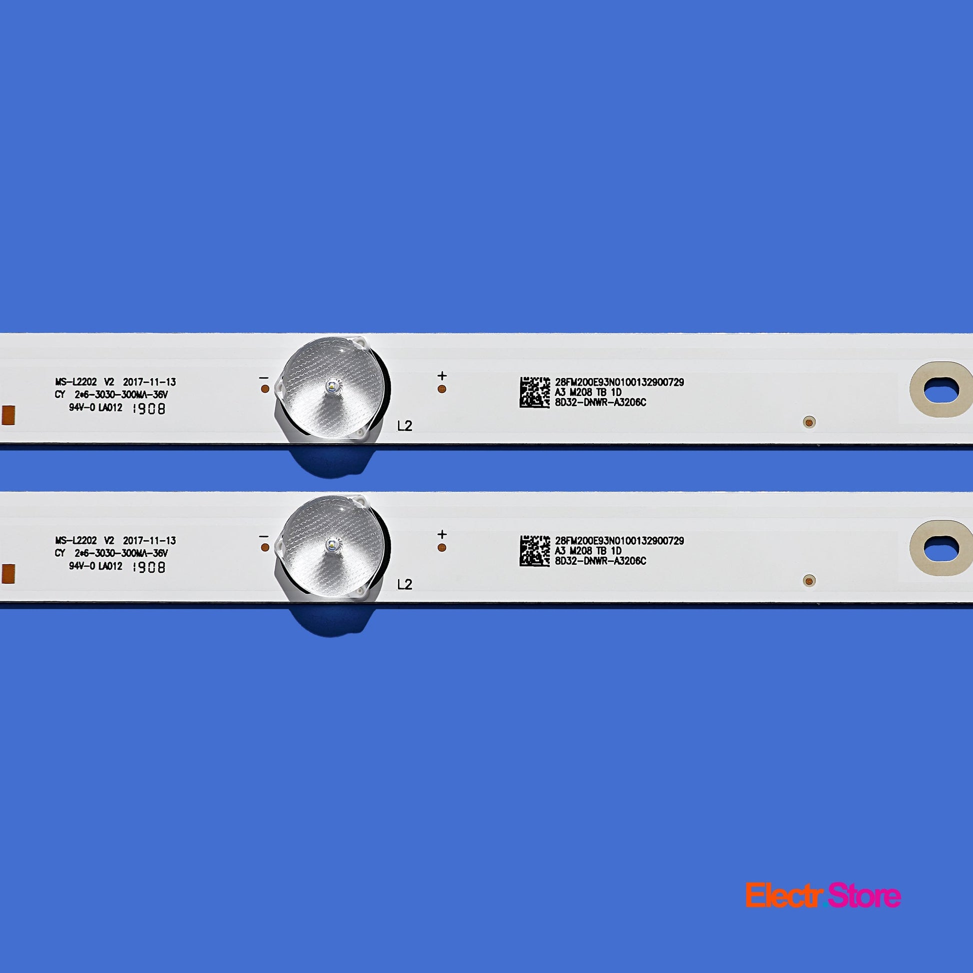 LED Backlight Strip Kits, 8D32-DNWR-A3206C, JL.D32061330-081AS-M, MS-L2202 V2 (2 pcs/kit), for TV 32" 32" 8D32-DNWR-A3206C Arielli LED Backlights MS-L2202 V2 PHILIPS Electr.Store