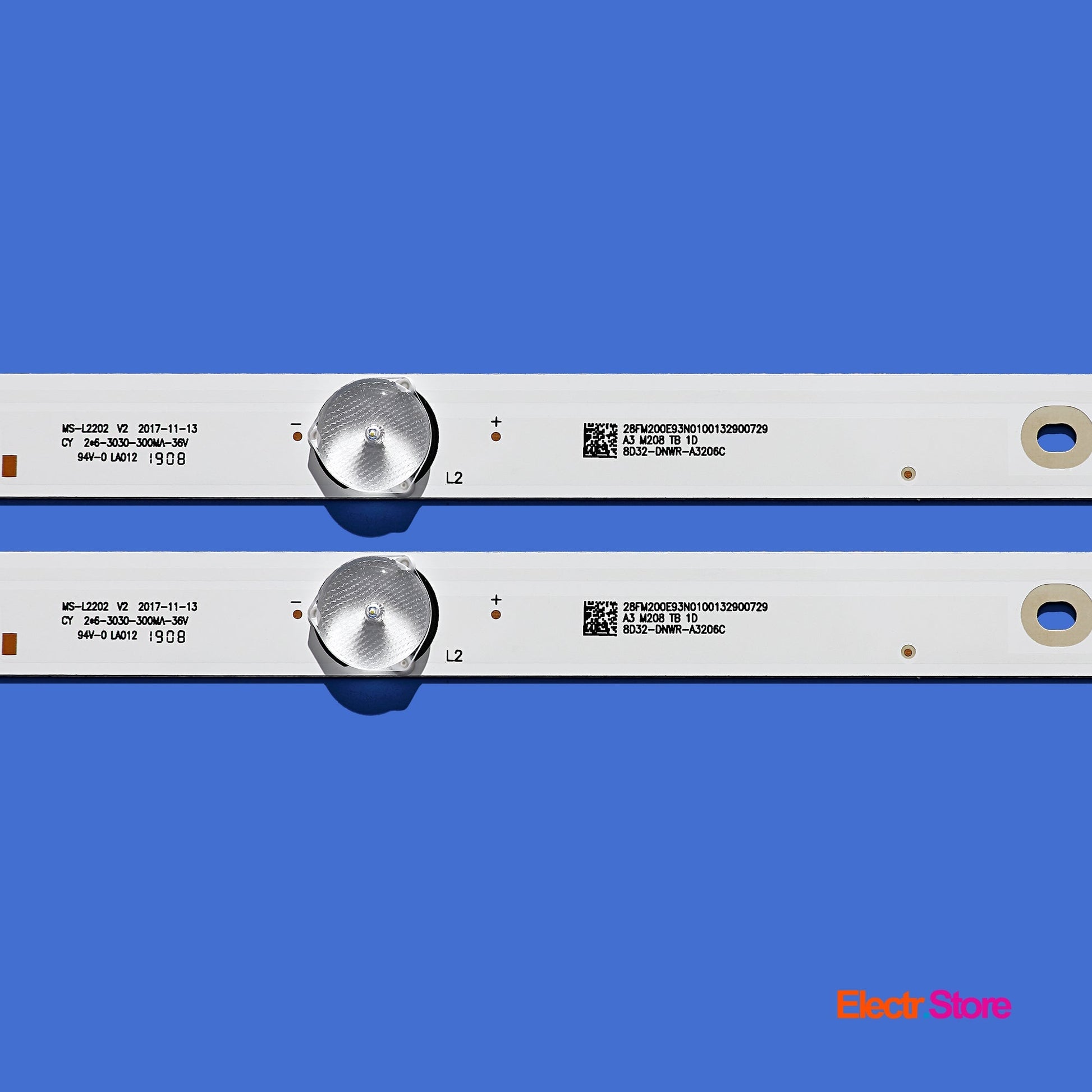 LED Backlight Strip Kits, 8D32-DNWR-A3206C, JL.D32061330-081AS-M, MS-L2202 V2 (2 pcs/kit), for TV 32" Arielli: LED-32DN6T2 32" 8D32-DNWR-A3206C Arielli LED Backlights MS-L2202 V2 PHILIPS Electr.Store