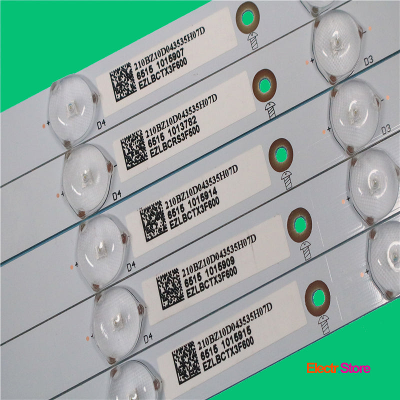 LED backlight Strip Kits, GJ-2K16-430-D510-V4, LB43101, LB-PF3528-GJD2P5C435X10-B, LB-PF3528-GJD2P5C435X10-H (5 pcs/kit), for TV 43" 43" GJ-2K16-430-D510-V4 LB-PF3528-GJD2P5C435X10-B LED Backlights PHILIPS Electr.Store